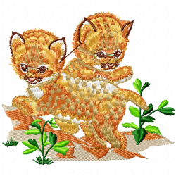 Cats Embroidery Design 3